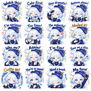 Chibi-Konversationsaufkleberblatt