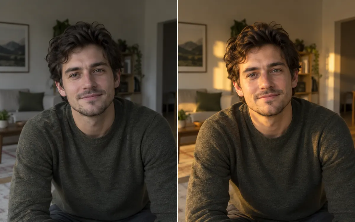 Relight a photo with AI